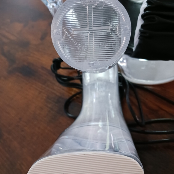 Lemon Drop by Privilege INEZ Clear Heels with leg straps. - Picture 7 of 7